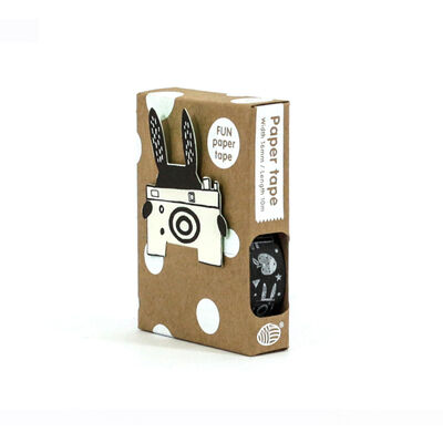 Noodoll_papertape_rabbit_black