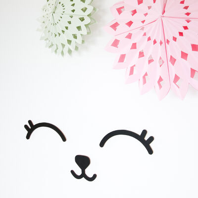 Smiley black wall deco